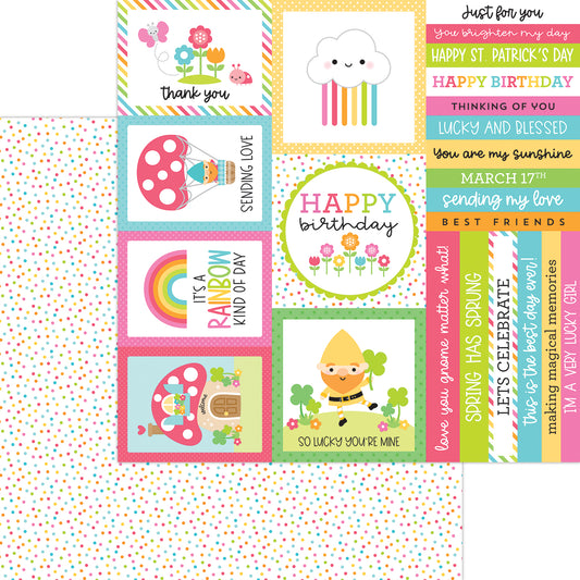 Sprinkles of Color Over the Rainbow Scrapbook Paper