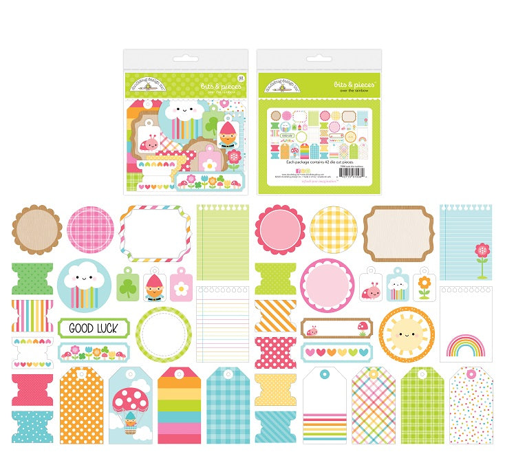 Doodlebug Over the Rainbow Bits and Pieces Die Cuts