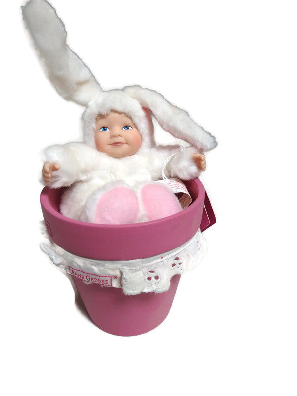 Anne Geddes Flowerpot Baby Bunny
