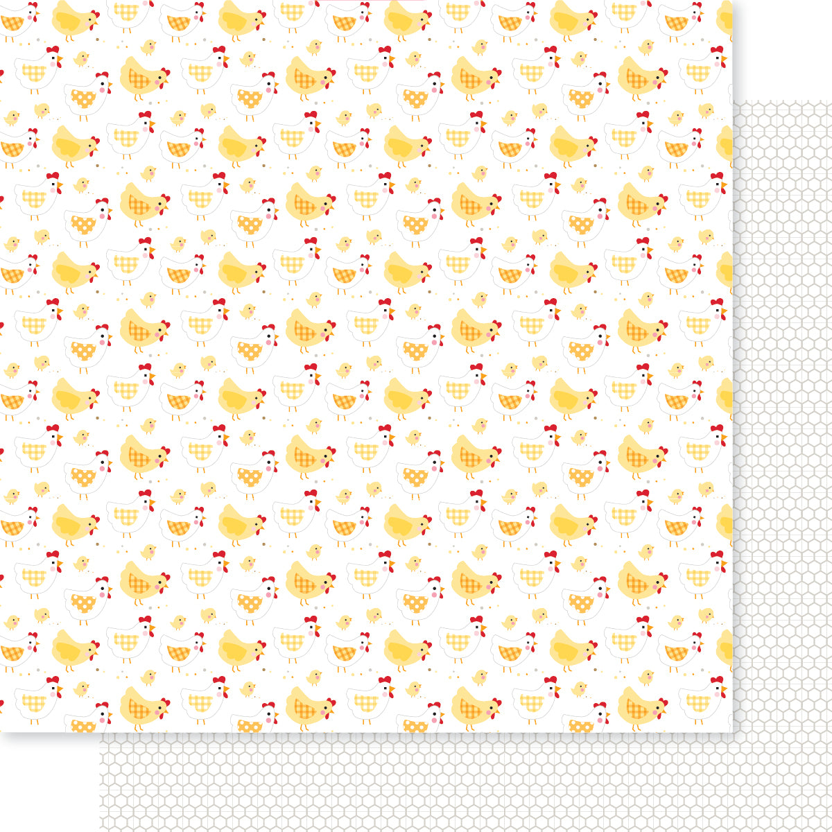 Fly the Coop Chickens EIEIO Scrapbook Paper
