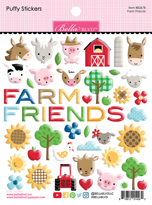 EIEIO Farm Puffy Stickers by Bella Blvd