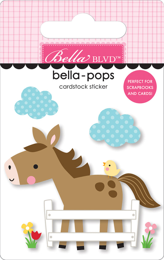 Hold Your Horses EIEIO Bella Pop Stickers