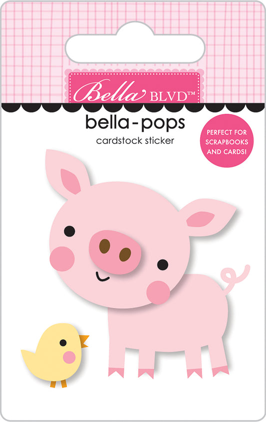 Pig Hogs and Kisses Bella Pop Stickers