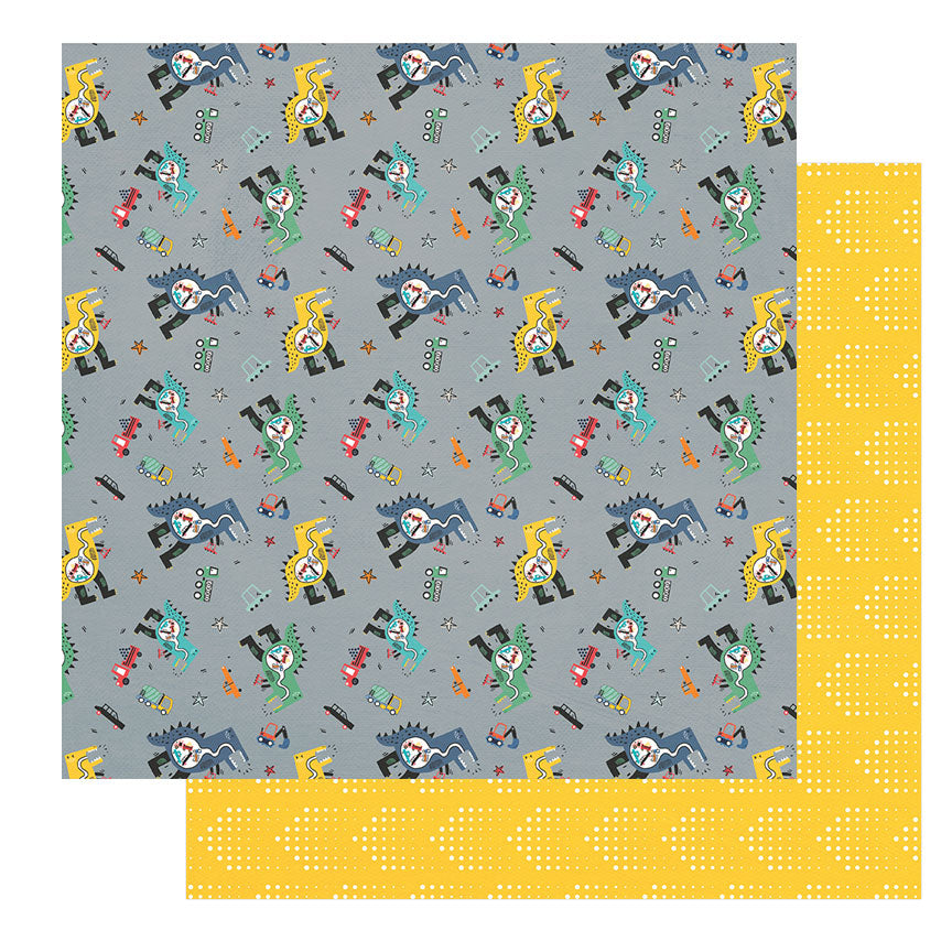 Chomp Chomp Little Boys Scrapbook Paper