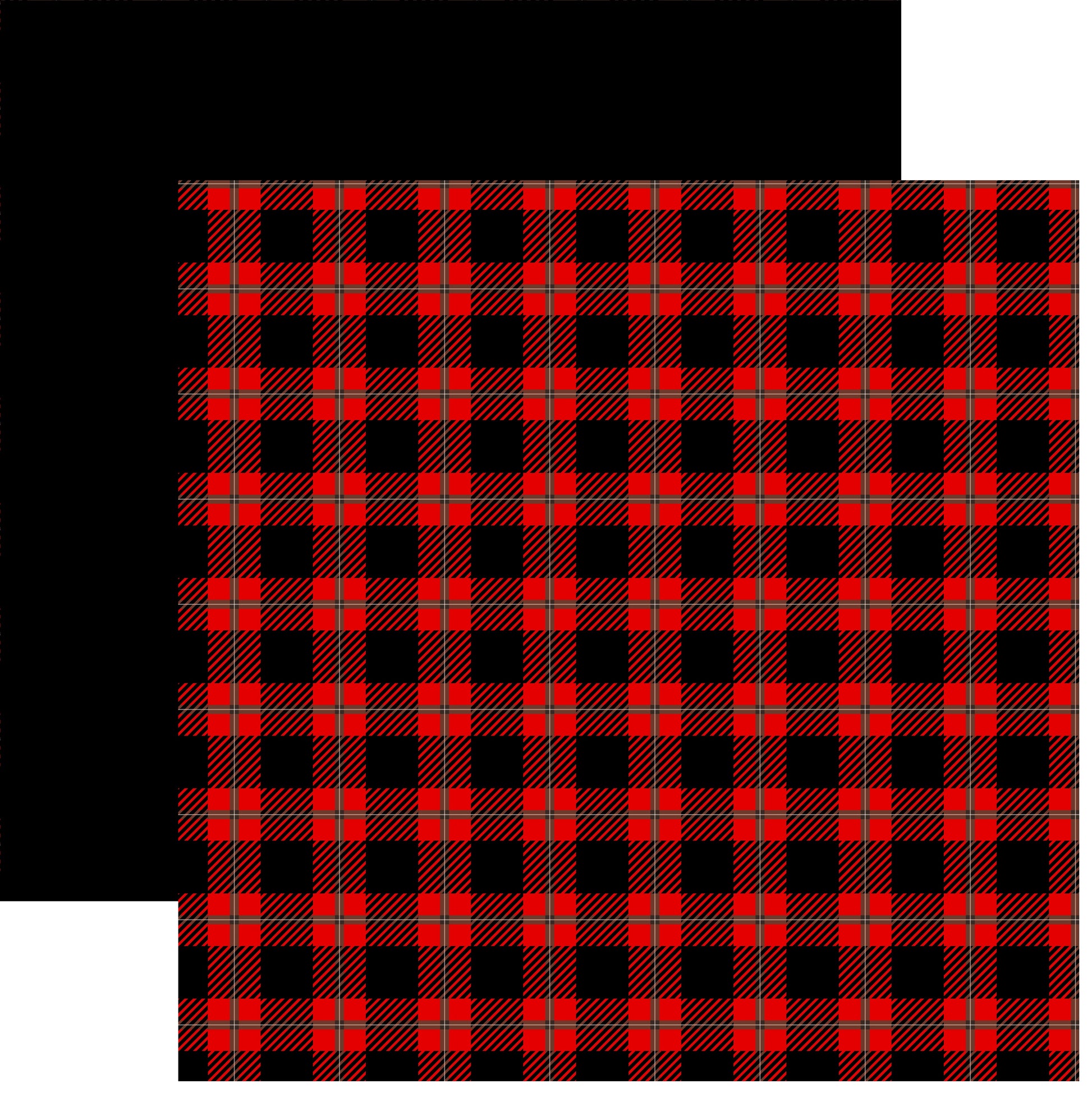 Red and Black BR Plaid Scrapbook Paper