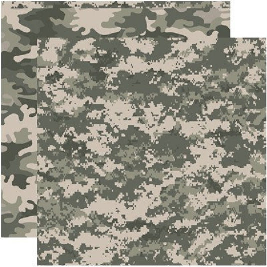 Camouflaged Army Camo Scrapbook Paper