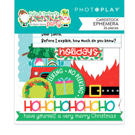 Tulla & Norbert's Christmas Party Ephemera Die Cuts