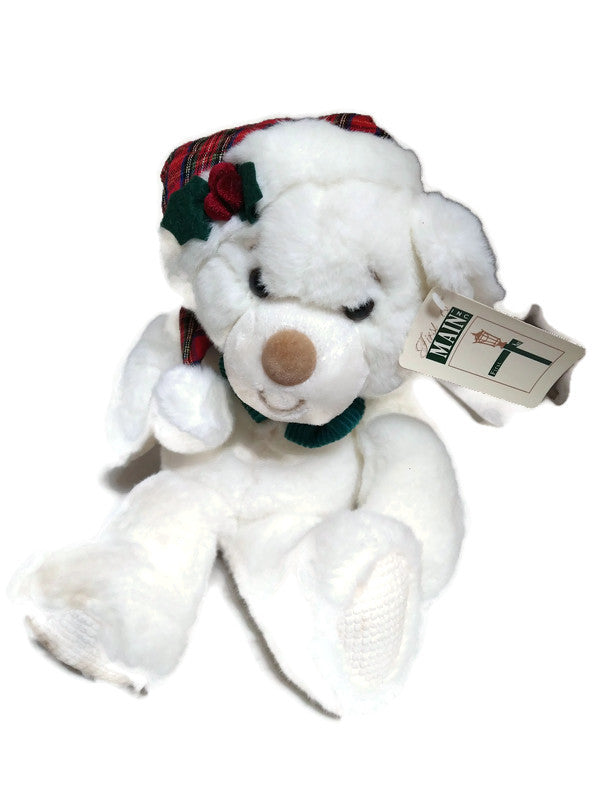 White Chuckles Holiday Bear