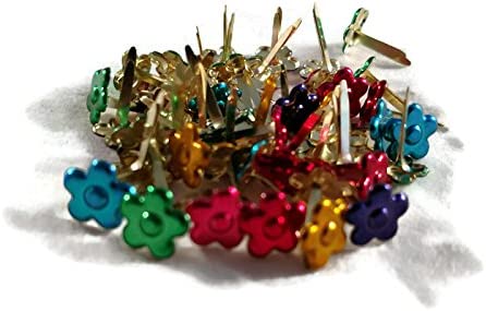 Colored Metallic Flower Brads