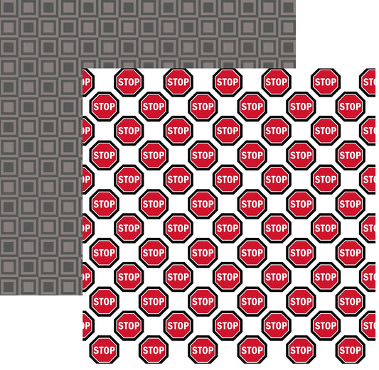 Stop signs Scrapbook Paper