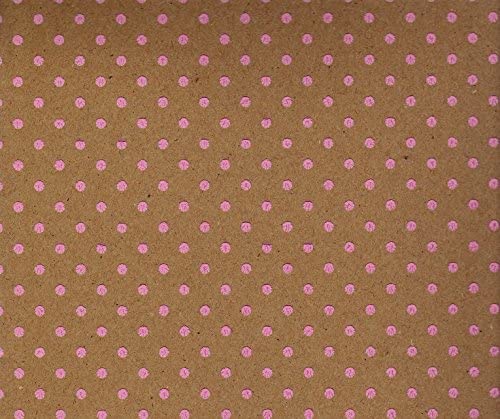 12x12 Coredinations Cardstock Brown/Pink Embossed Dots - 2 Sheets