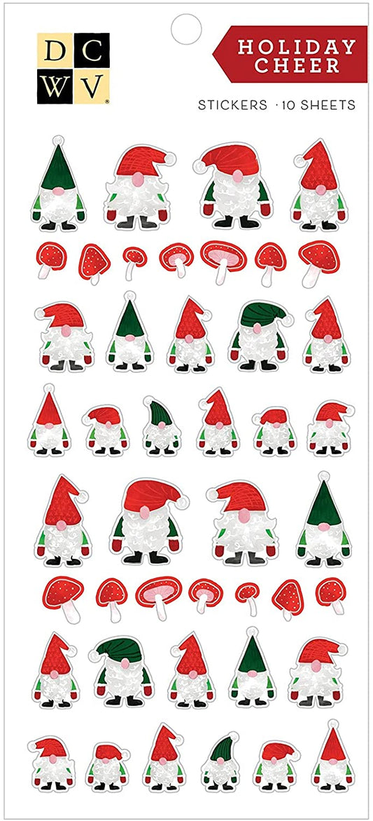 DCWV Christmas Gnomes Cheer Stickers