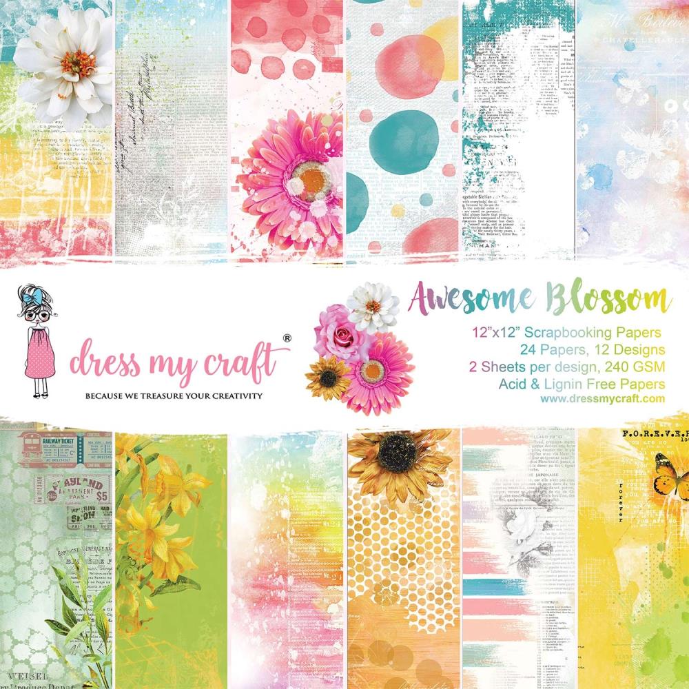 Dress My Craft Awesome Blossom Paper Pad