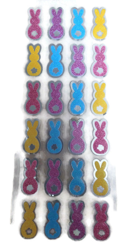 Glitter Easter Bunny Stickers