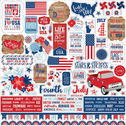 America Patriotic Stickers by Echo Park