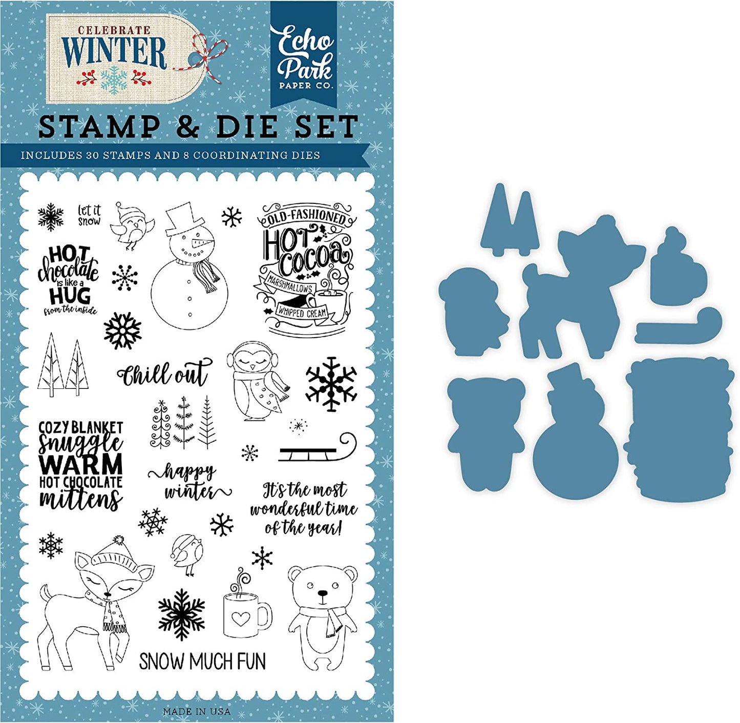 Echo park Happy Winter Stamps and Dies Set