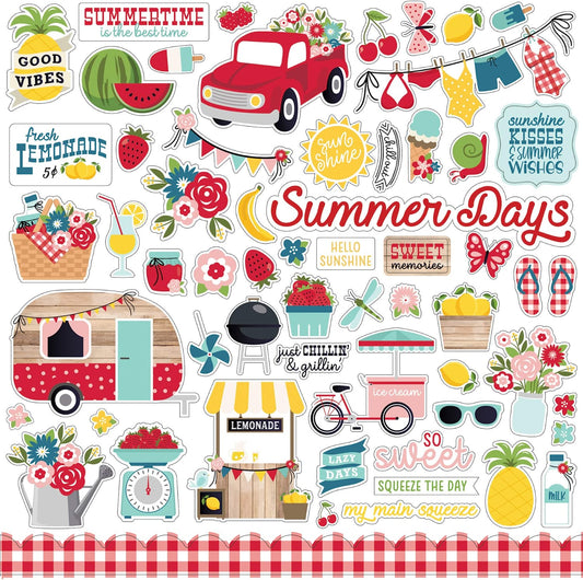 A Slice of Summer Stickers by Echo Park