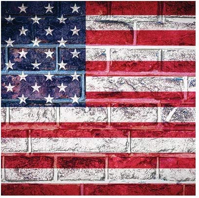 American Flag Brick Scrapbook Paper