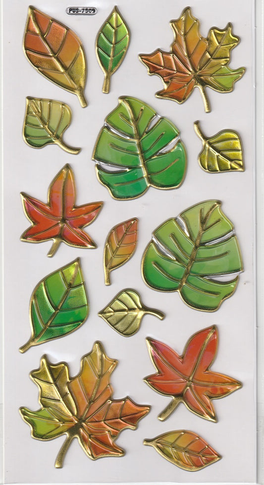 Fall Leaves Outlined Stickers