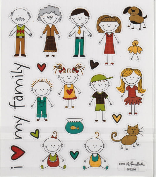 Family Stick Figure Stickers