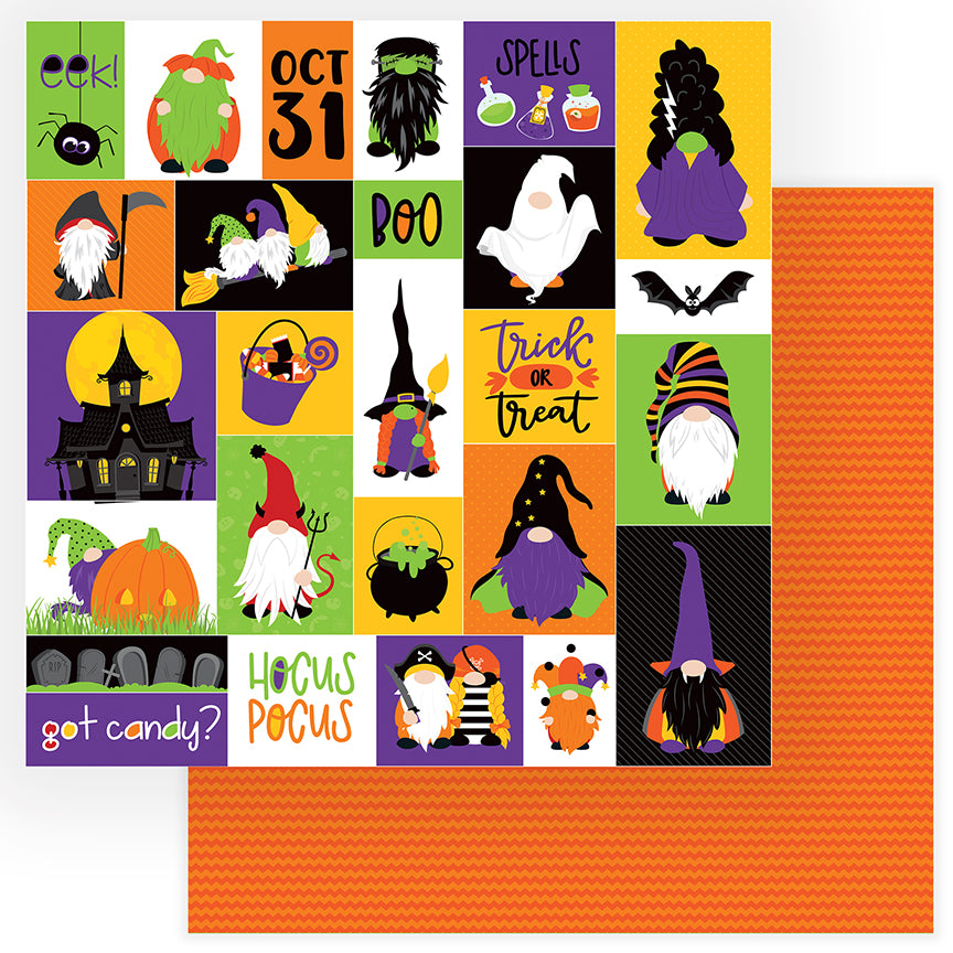 Trick or Treat Gnomes for Halloween Paper