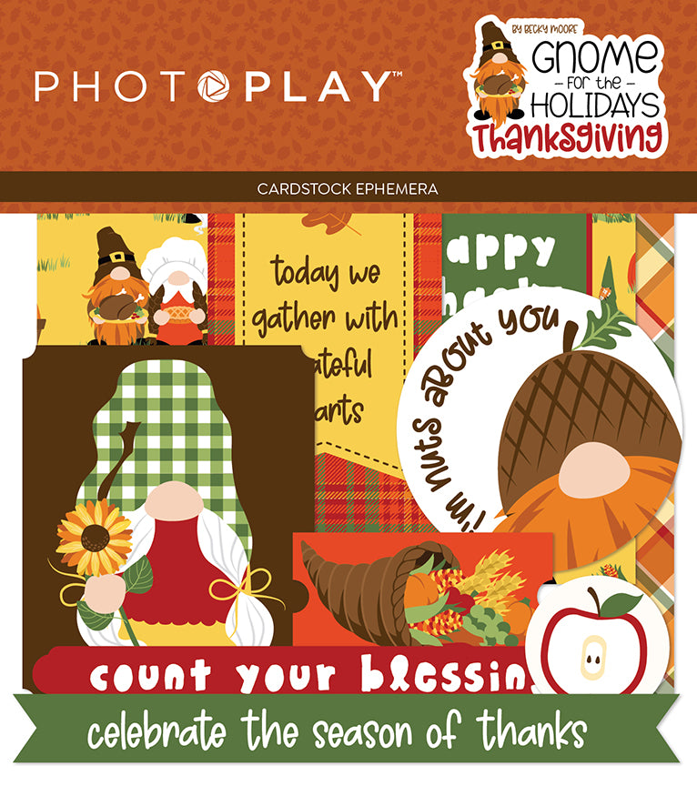 Gnome for Thanksgiving - Ephemera Die Cut Set