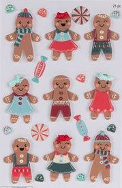 3d Gingerbread Stickers