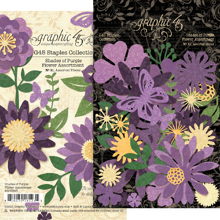 Graphic 45 Shades of Purple Flowers