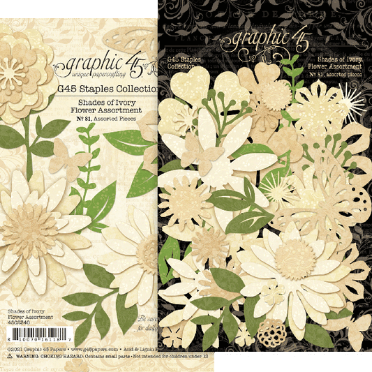 Graphic 45 Flowers Shades of Ivory