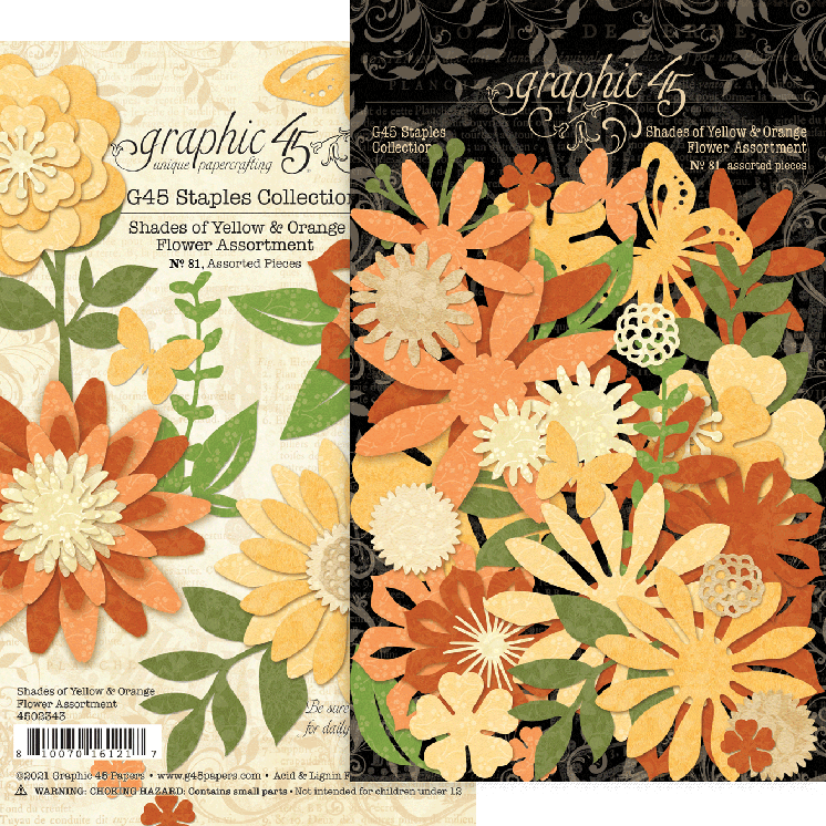 Graphic 45 Flowers Yellows and Oranges