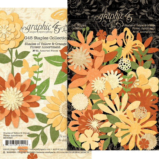 Graphic 45 Flowers Yellows and Oranges