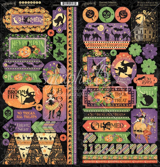 Graphic 45 Halloween Charmed Stickers