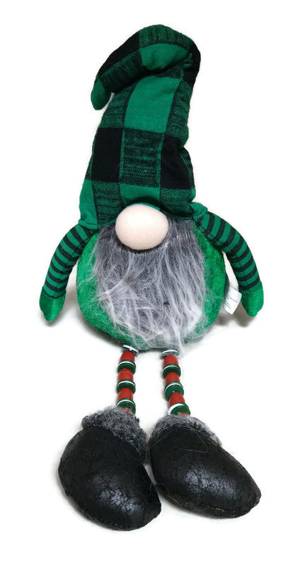 Green Christmas Gnome Dangle Legs