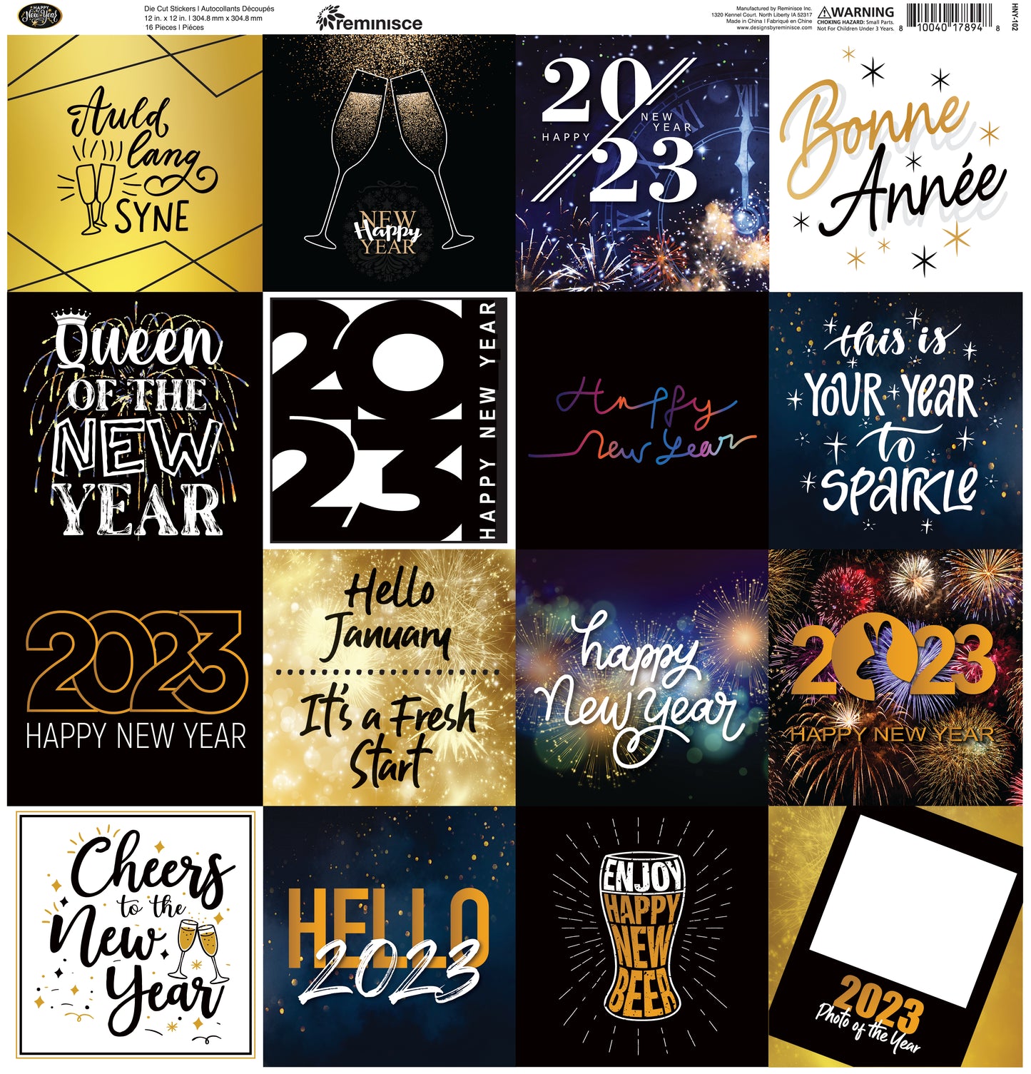 Reminisce 2023 New Year Stickers