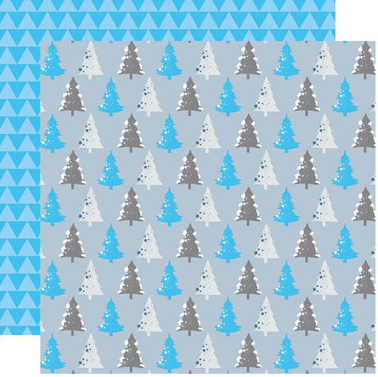 Trees Ice Kingdom Scrapbook Paper by Country Croppers
