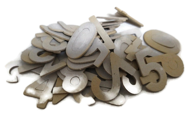 Raw Chipboard Numbers