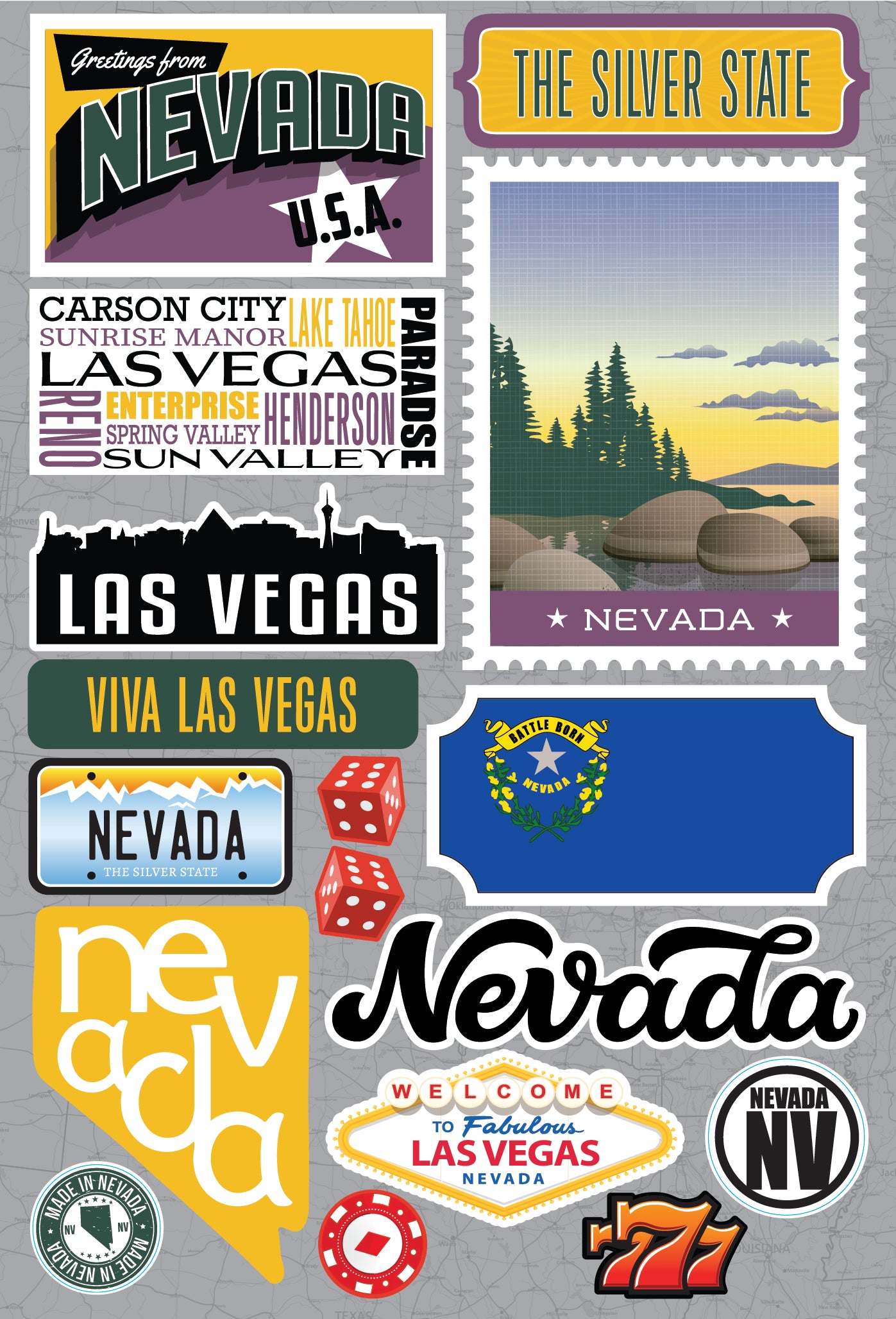 State Nevada Scrapbook Stickers by Reminisce