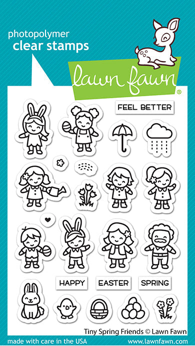 Lawn Fawn Tiny Spring Friends Clear Stamp Set