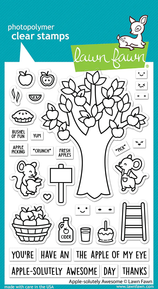 Fall Applesolutely Awesome Stamps by Lawn Fawn