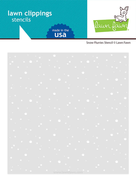 Lawn Fawn Snow Flurries Background Stencil