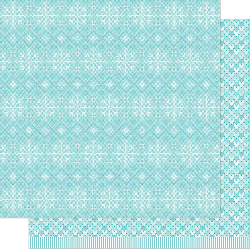 Cozy Scarf - Knit Picky 12x12  Paper - 4 Sheets