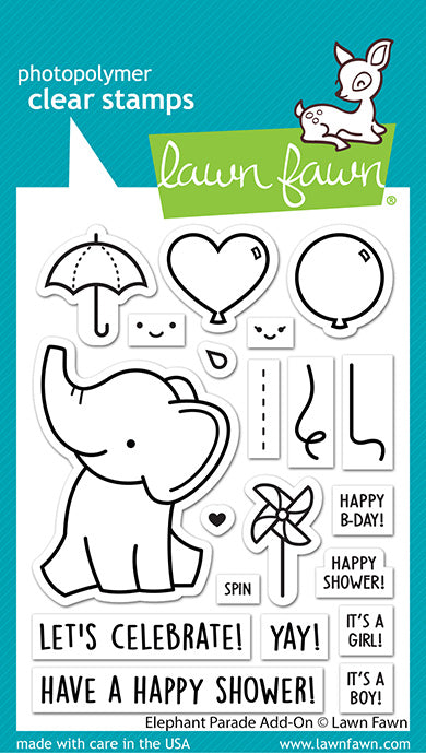 Lawn Fawn Elephant Add On Stamps