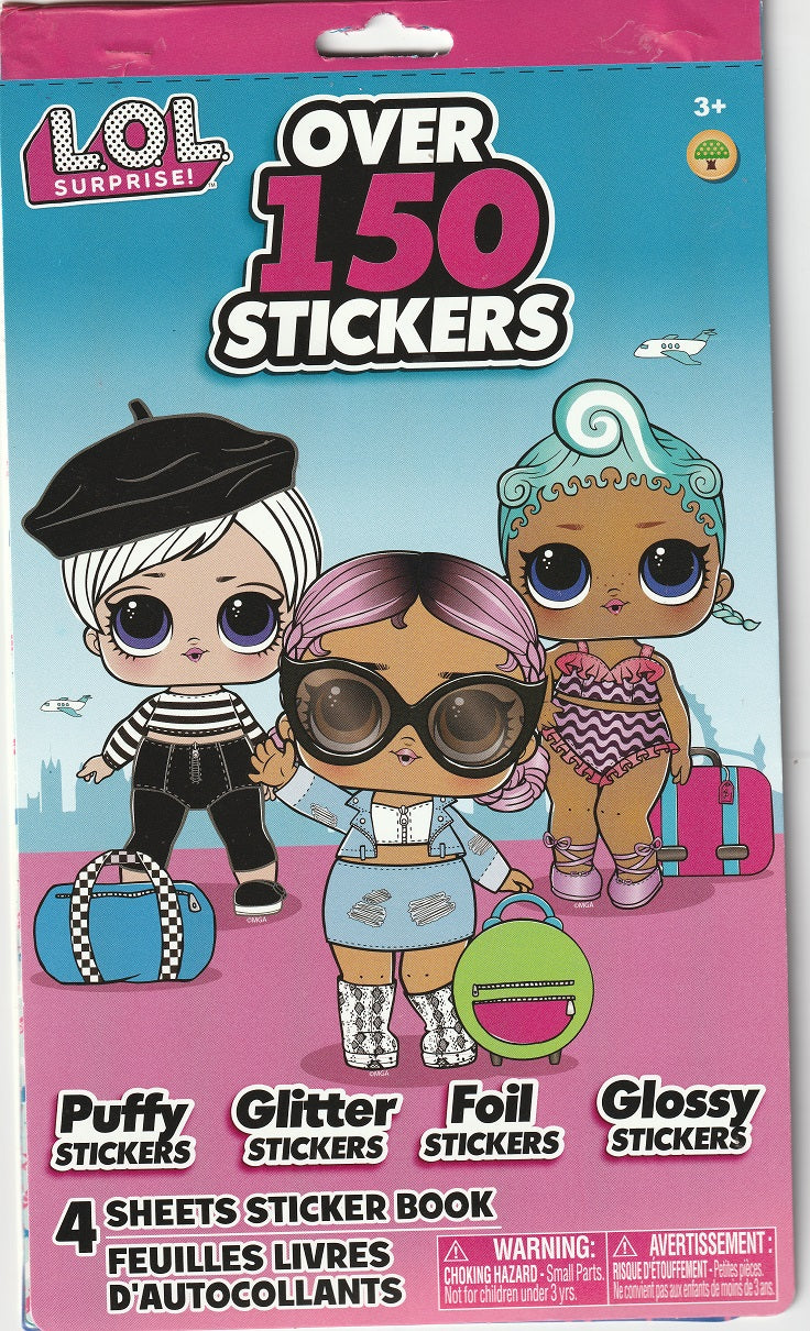 LOL Surprise Sticker Book 4 Sheets - 150 Stickers – Country Croppers