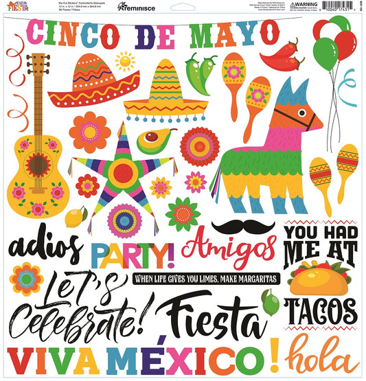 Mexican Fiesta Scrapbook Stickers by Reminisce