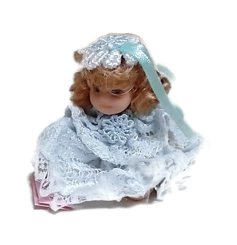 Crocheted Dress Miniature Doll