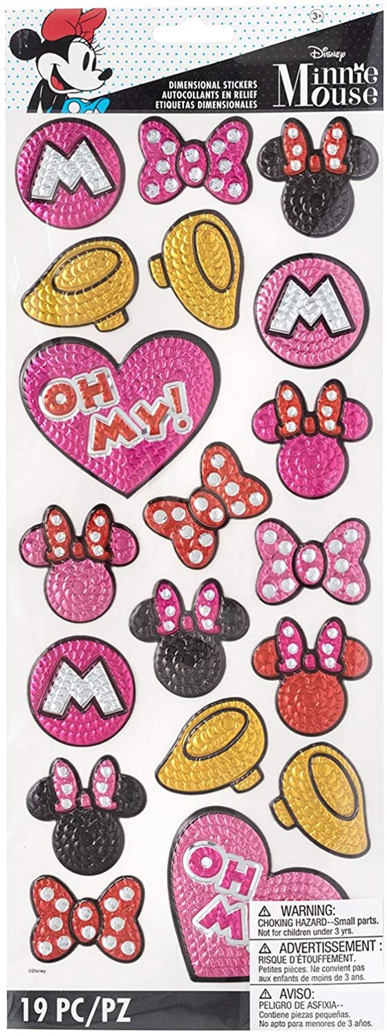 Disney Minnie Mouse Sequin Puffy Stickers