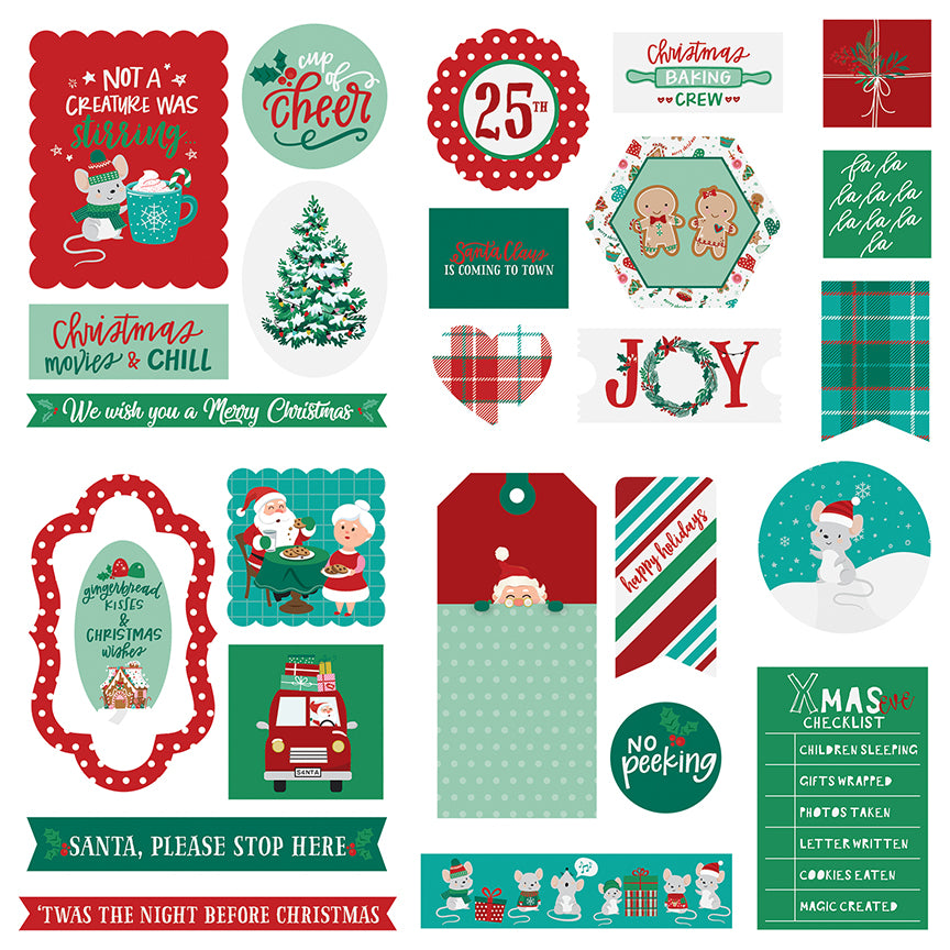Not a Creature was Stirring Die Cut Ephemera