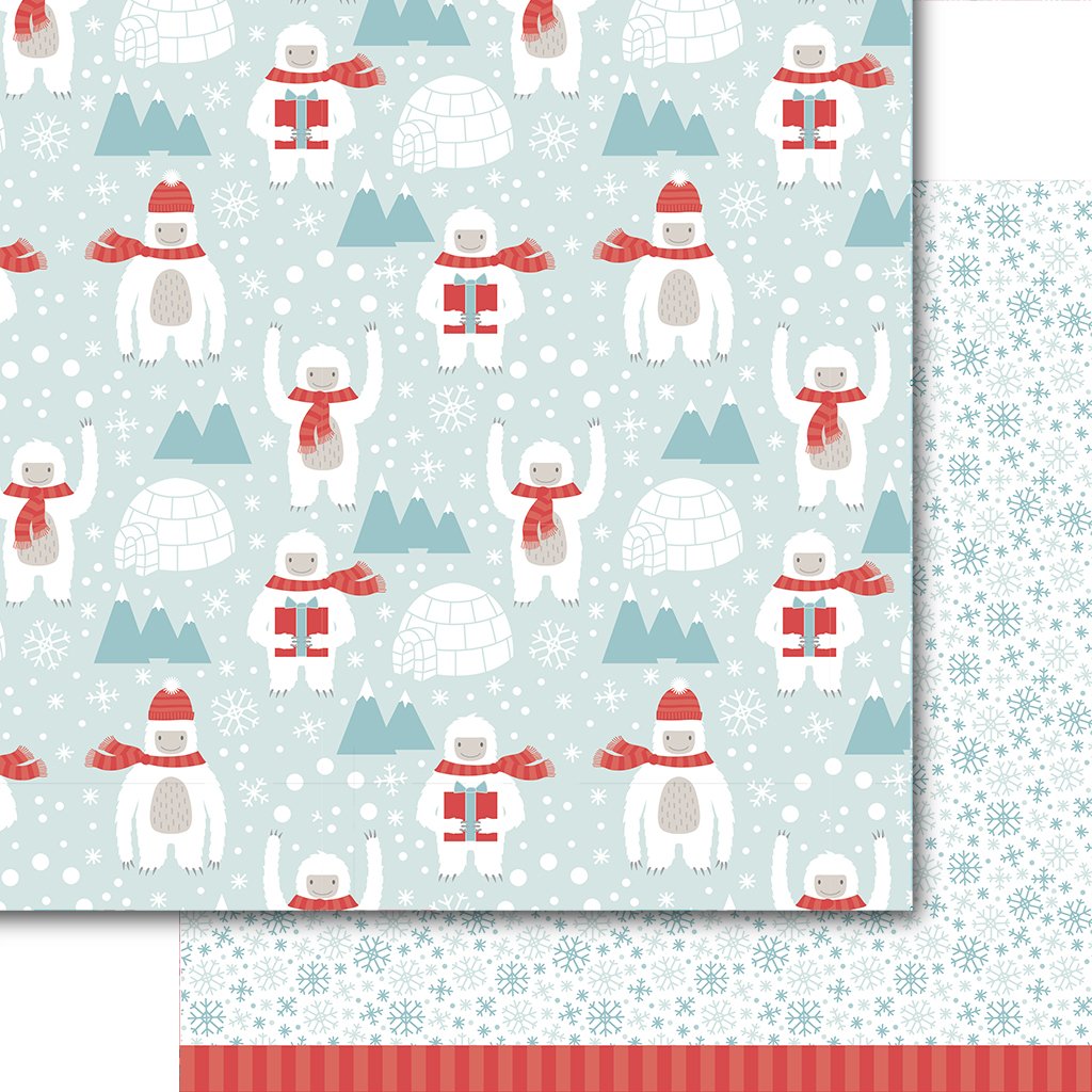 Yeti for winter Scrapbook Paper by Dare2BArtzy