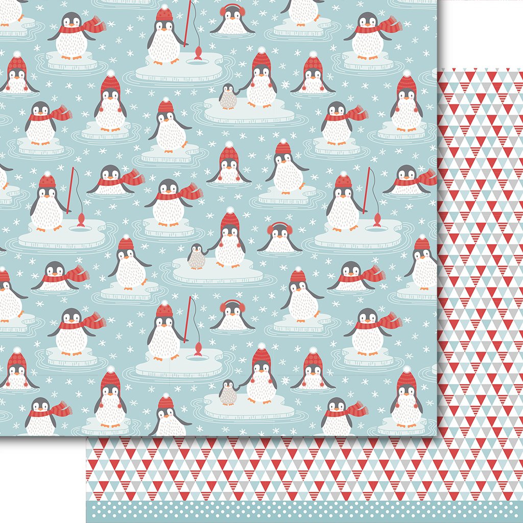 Playful Penguins Scrapbook Paper