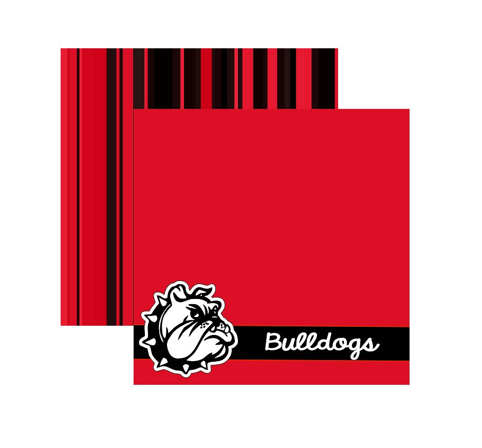 Bulldogs School Mascot Scrapbook Paper